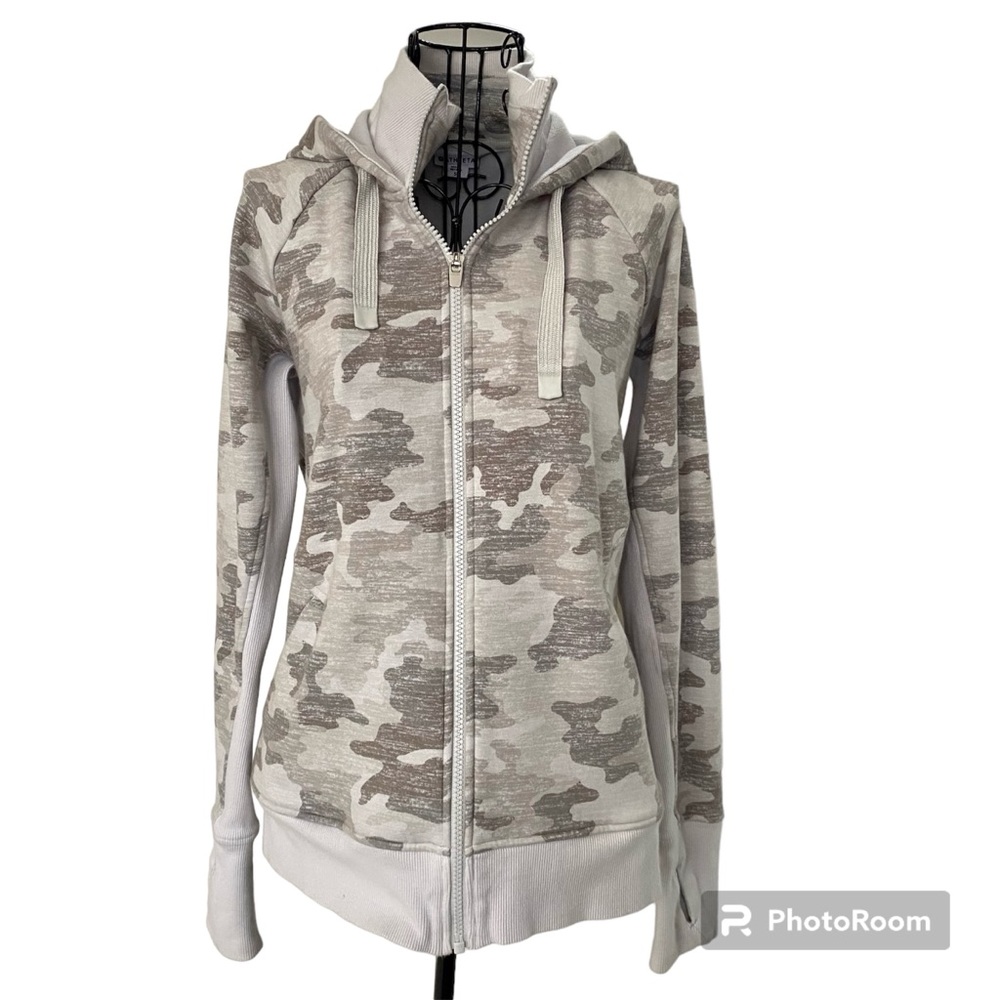 ATHLETA Triumph Full Zip Camo Print Hoodie Size S